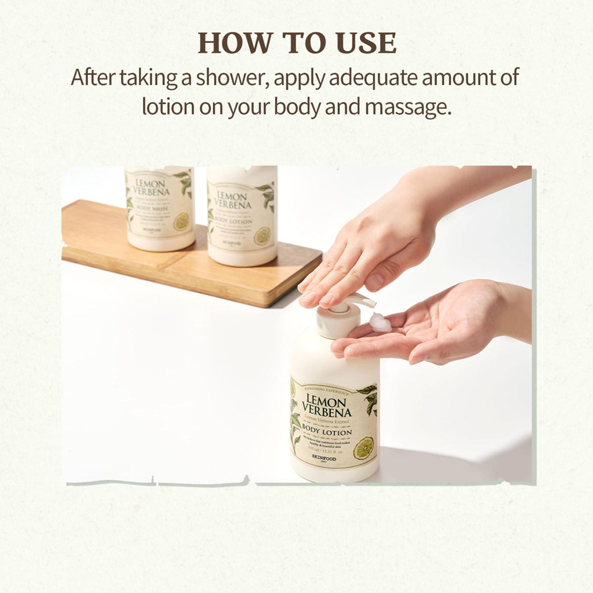 Skinfood Lemon Verbena Body Lotion - Soothing, Refreshing, Skin Softening | Grocsy