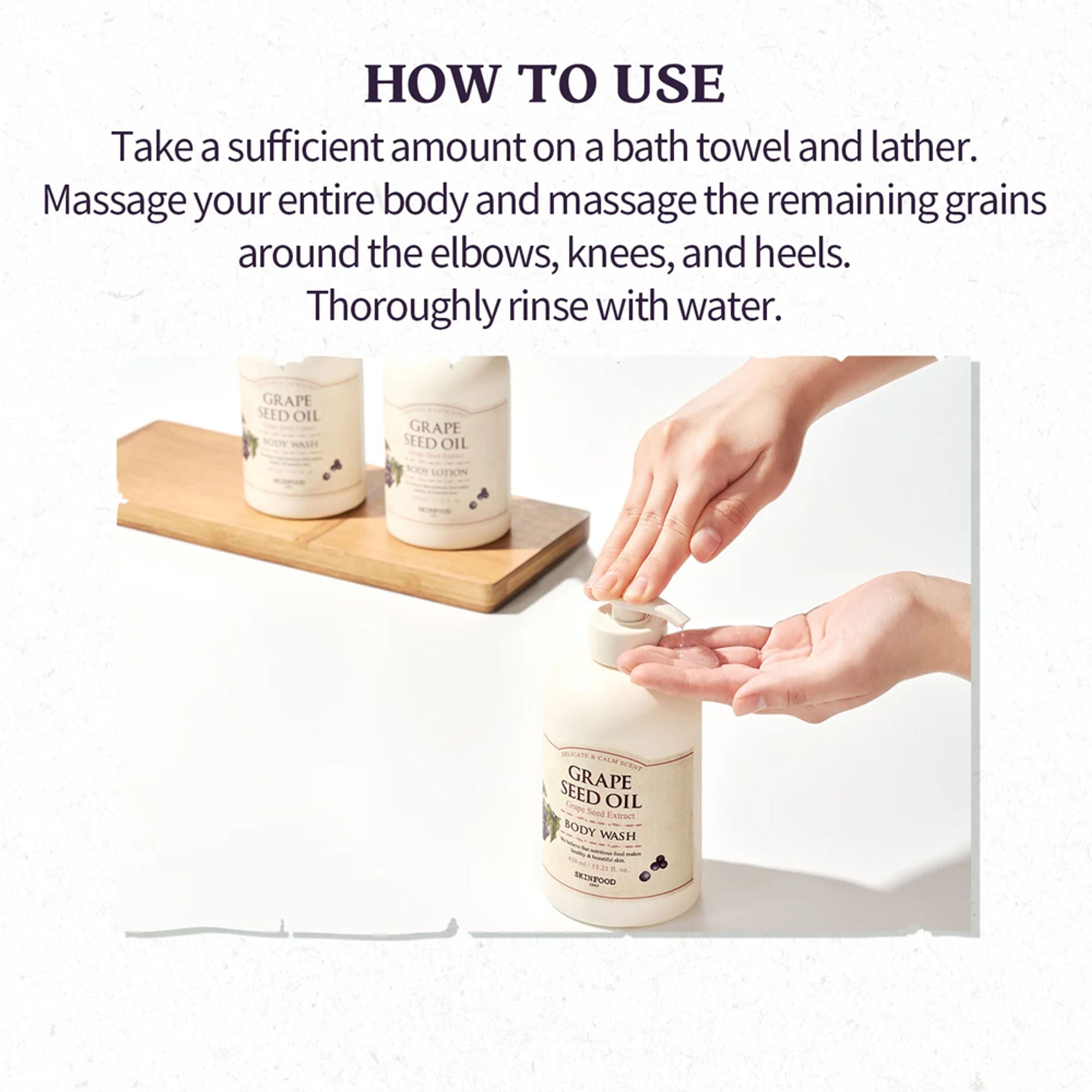 Skinfood Grape Seed Oil Body Wash - Nourishing, Antioxidant-Rich, Revitalizing | Grocsy