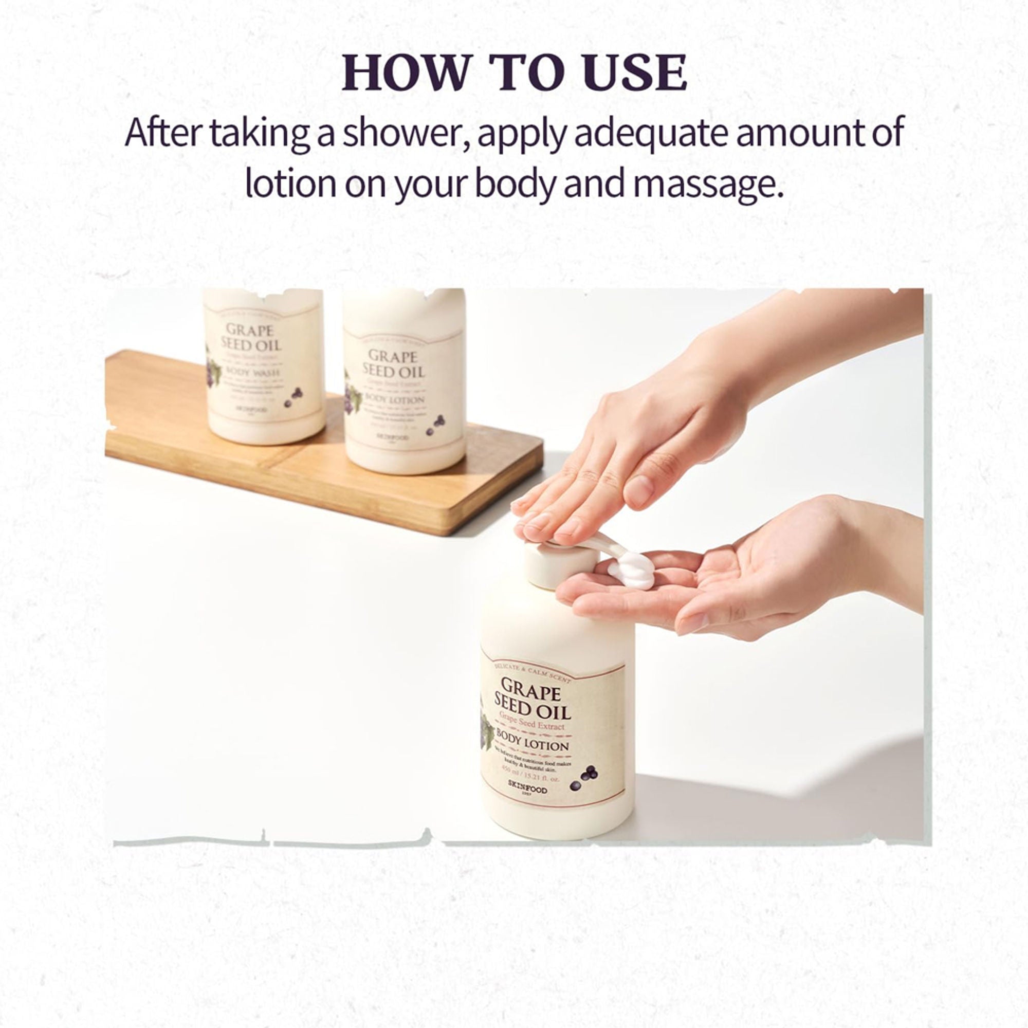 Skinfood Grape Seed Oil Body Lotion - Anti-Aging, Soothing, Skin Repair | Grocsy