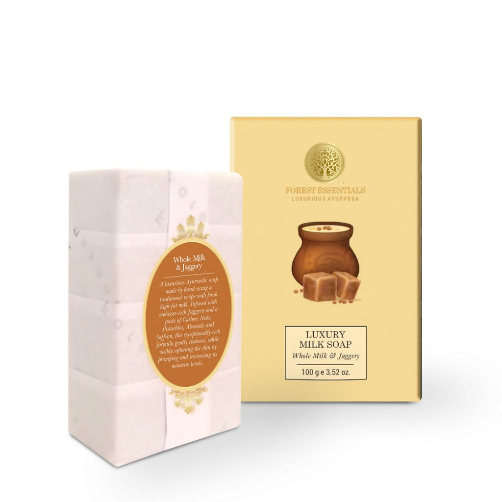 Forest Essentials Whole Milk & Jaggery Soap | Grocsy