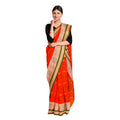 Exclusive Collection 100% Pure Cotton Tomato Red Tant Saree With Hand Weaving Work | Grocsy
