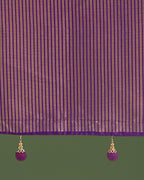 Monjolika Fashion Banarasi Silk Purple Zaal Pattern Traditional Saree | Grocsy
