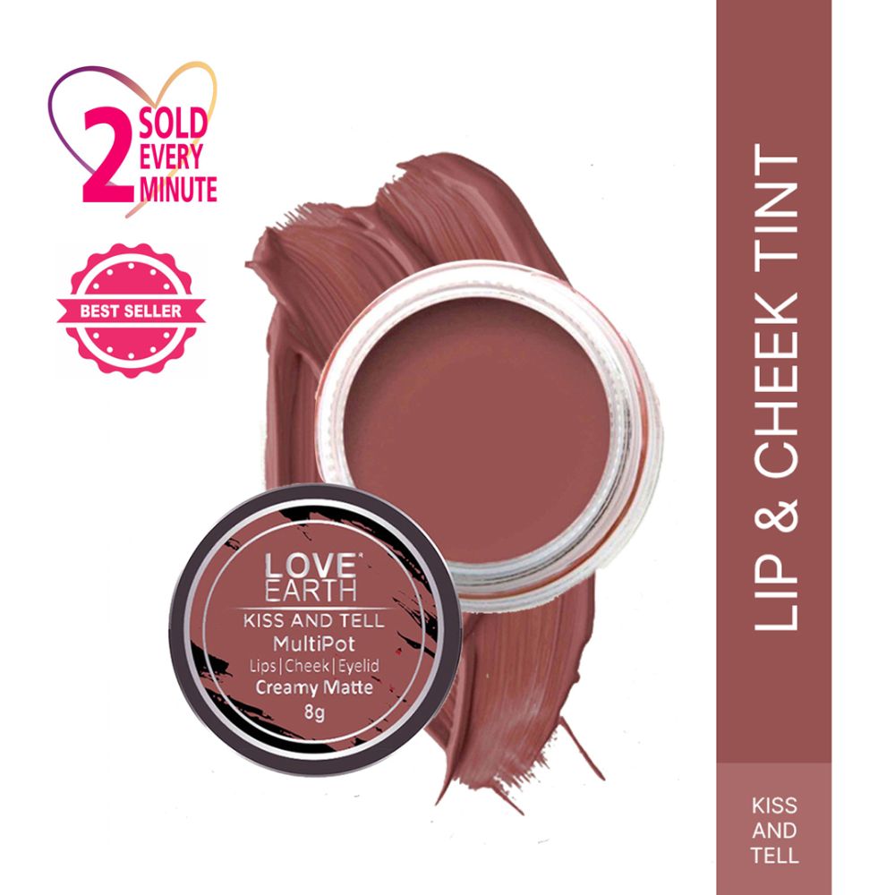 Love Earth Lip Tint & Cheek Tint Multipot-Kiss & Tell | Grocsy