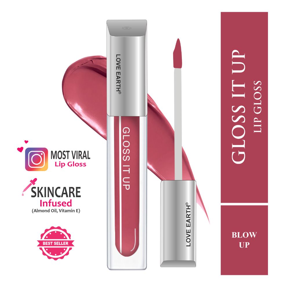 Love Earth Lip Gloss - Blow Up (Dark Pink) | Grocsy