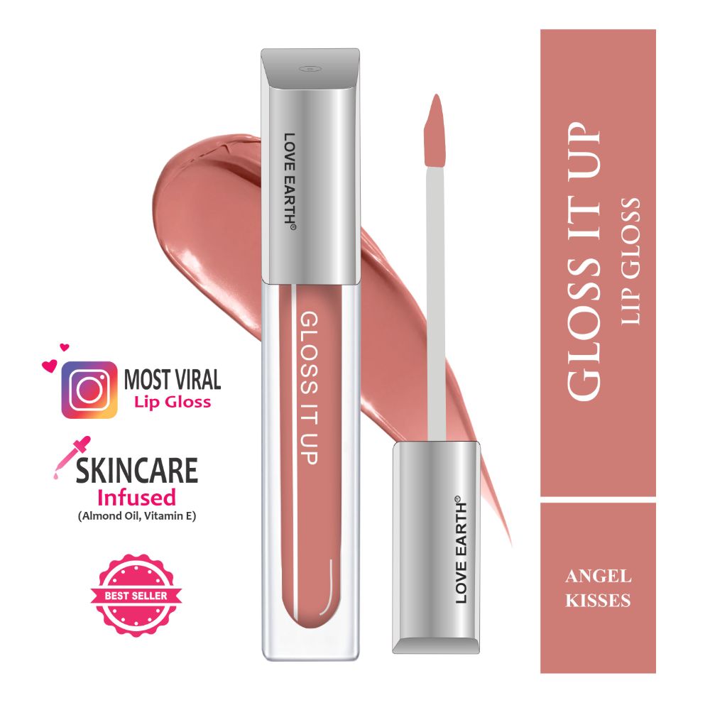 Love Earth Lip Gloss - Angel Kisses (Peach) | Grocsy