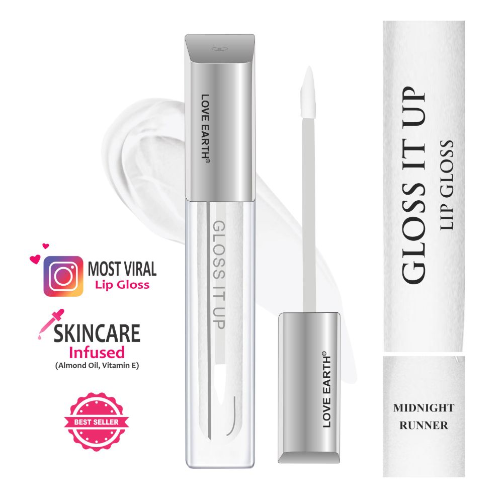 Love Earth Lip Gloss - Midnight Runner (Transparent) | Grocsy