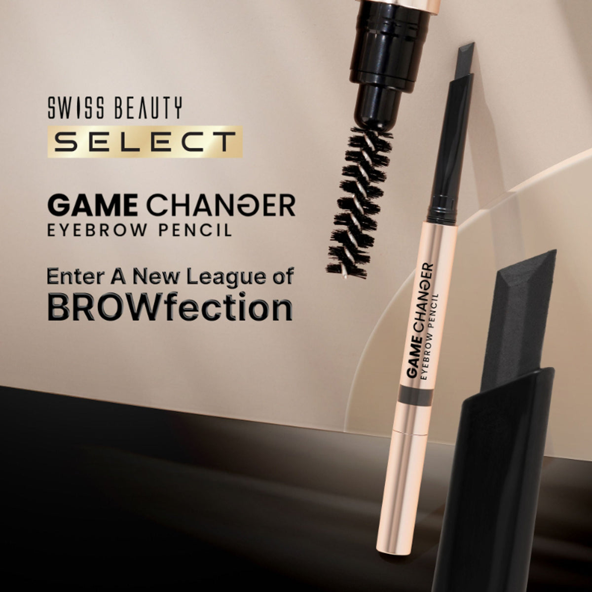 Swiss Beauty Select Game Changer Eyebrow Pencil - 1 Ash Brown | Grocsy