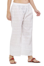 PAVONINE White Color Full Chikankari Cotton Fabric Sharara For Women | Grocsy