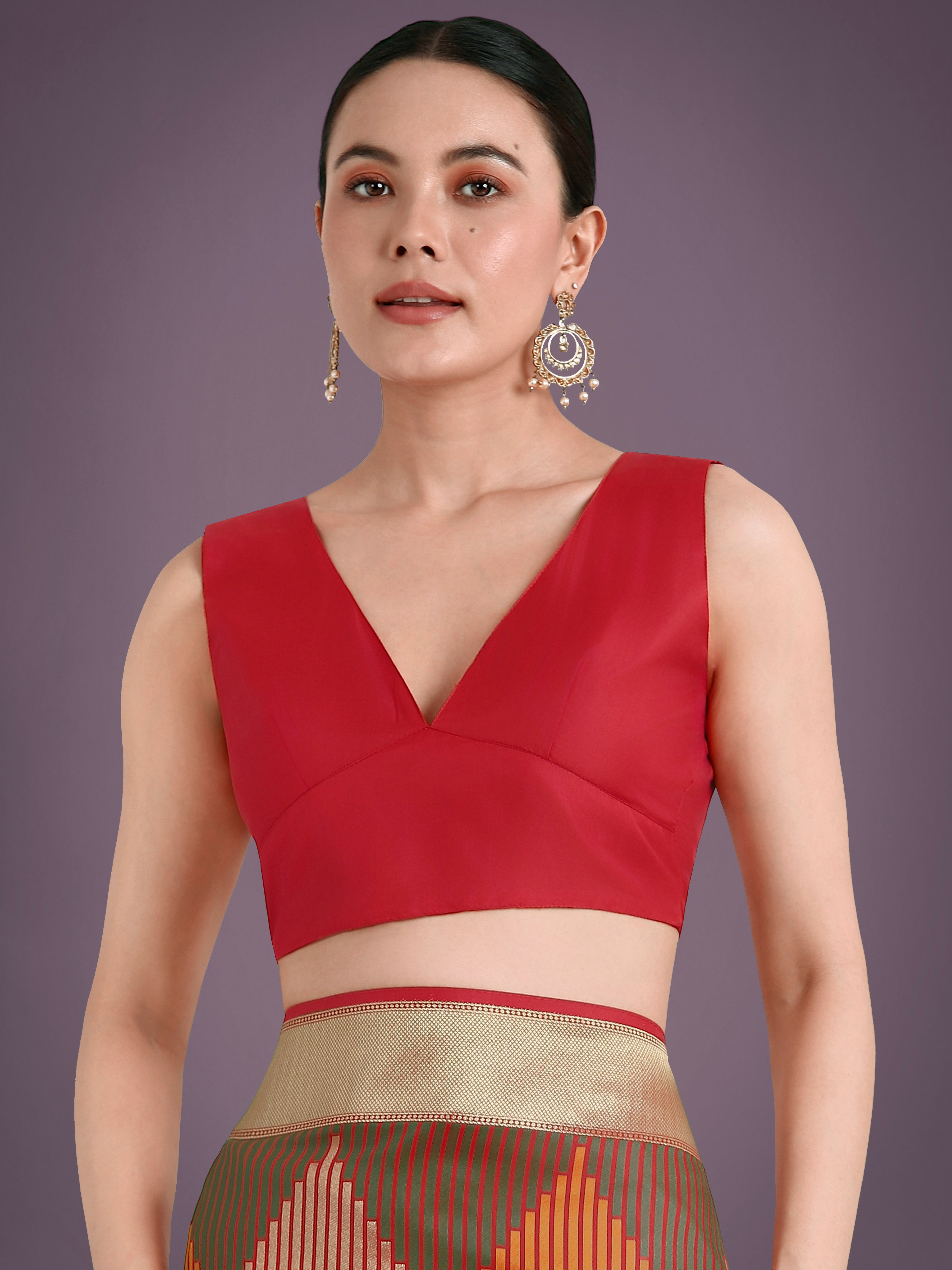 Monjolika Fashion Red Colour Banarasi Silk Zari Weaving Classic Saree | Grocsy