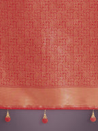 Monjolika Fashion Red Colour Banarasi Silk Zari Weaving Classic Saree | Grocsy