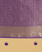 Monjolika Fashion Lavender Colour Banarasi Silk Zari Weaving Classic Saree | Grocsy