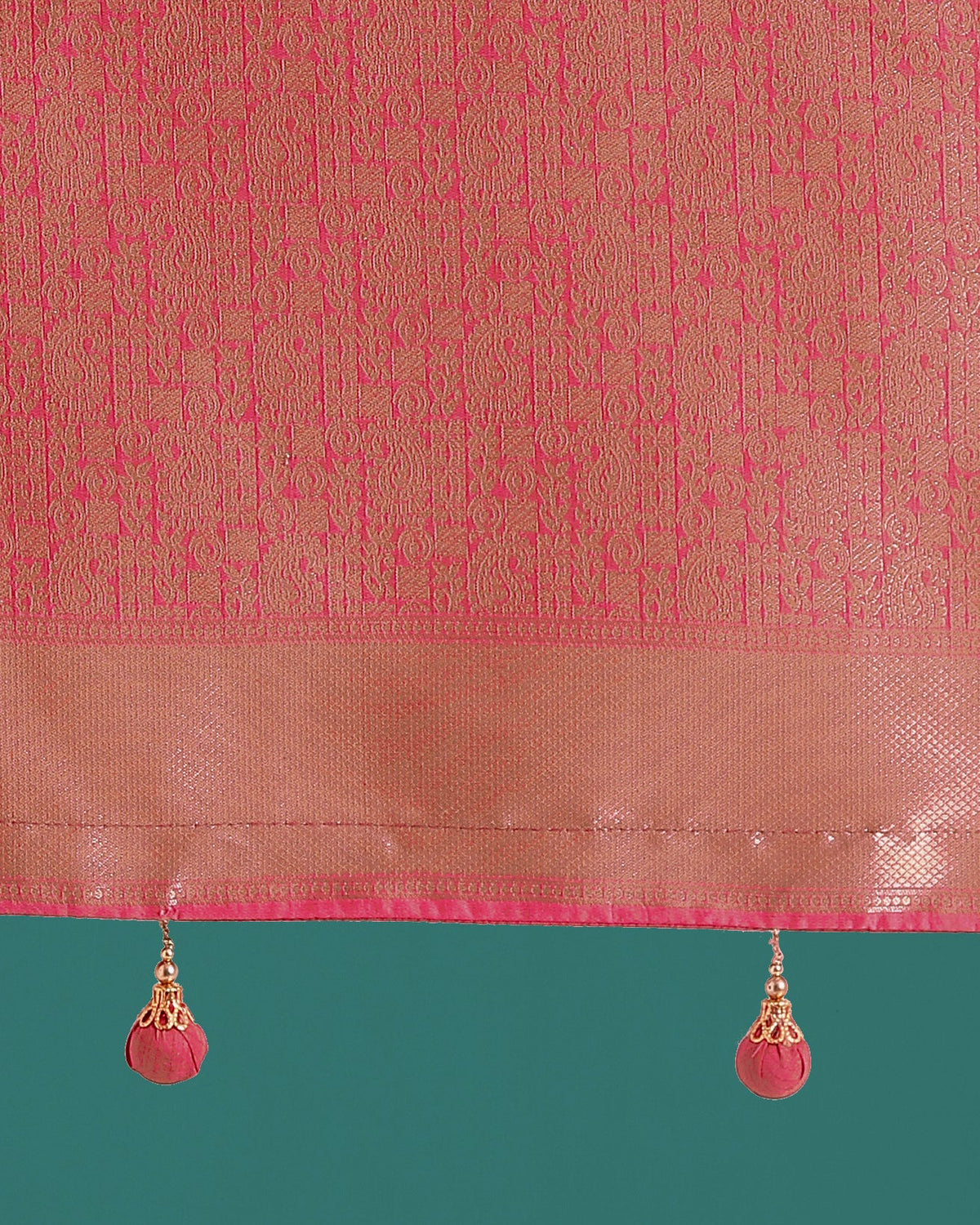 Monjolika Fashion Pink Colour Banarasi Satin Silk Zari Weaving Classic Saree | Grocsy