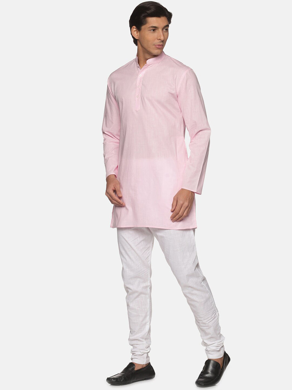 Sethukrishna Men Pink Pure Cotton Kurta with Pyjamas | Grocsy