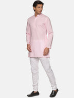 Sethukrishna Men Pink Pure Cotton Kurta with Pyjamas | Grocsy