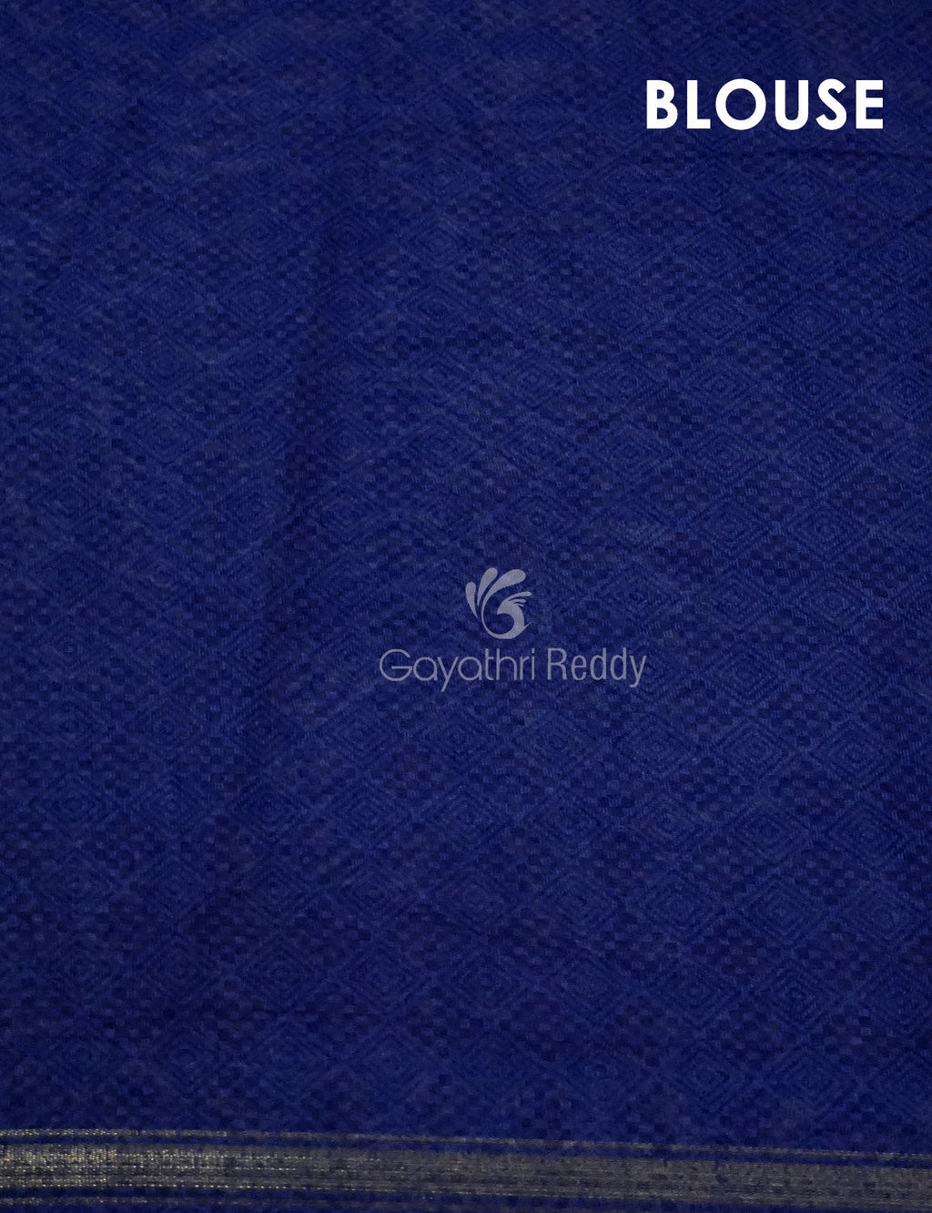 Light Orange And Ink Blue Colour Printed Semi Chanderi Saree By Gayathri Reddy Designer Studio | Grocsy