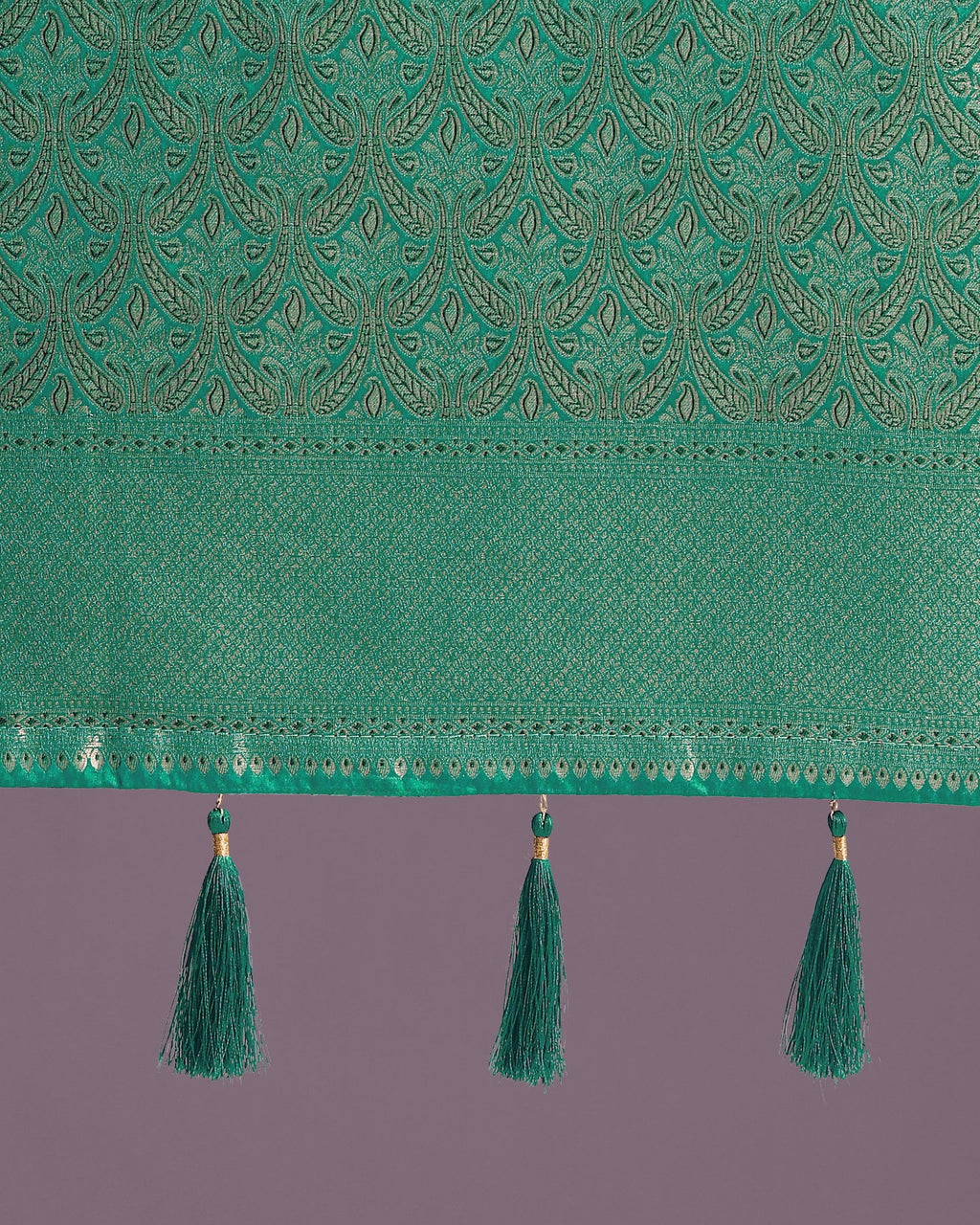 Monjolika Fashion Teal Color Baanrasi Satin Silk Saree for Wedding Functions | Grocsy