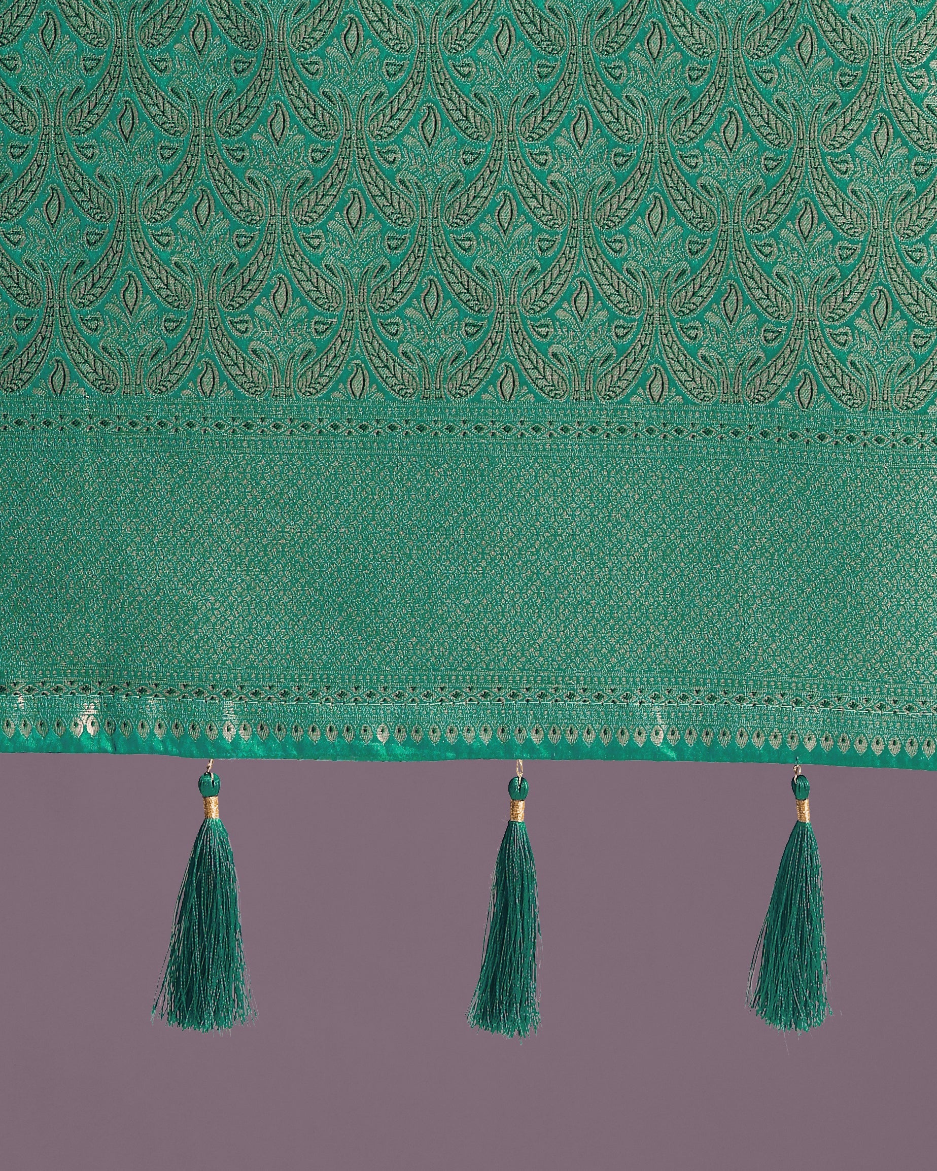 Monjolika Fashion Teal Color Baanrasi Satin Silk Saree for Wedding Functions | Grocsy