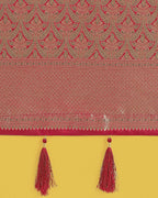 Monjolika Fashion Maroon Color Baanrasi Satin Silk Saree for Wedding Functions | Grocsy