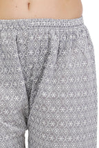 PAVONINE Grey Color Full Thread Chikankari Cotton Fabric Sharara For Women | Grocsy