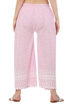 PAVONINE Pink Color Full Thread Chikankari Cotton Fabric Sharara For Women | Grocsy