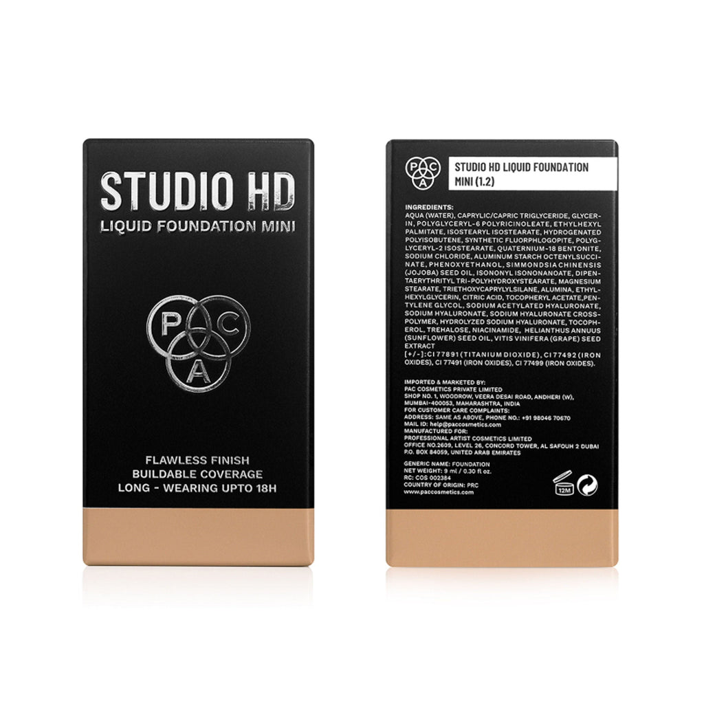 PAC Studio HD Liquid Mini Foundation - 1.2 | Grocsy