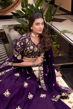 Lorenvalley Parot Star Georgette Embellishment With Pearl Coding And Sequins Embroidery Work Lehenga Choli with Dupatta | Grocsy