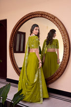 Lorenvalley Pink New Crush Embellishment With Pearl Coding And Sequins Embroidery Work Lehenga Choli with Dupatta | Grocsy