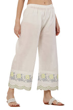PAVONINE Lemon Color Hem Half Chikankari Cotton Fabric Sharara For Women | Grocsy