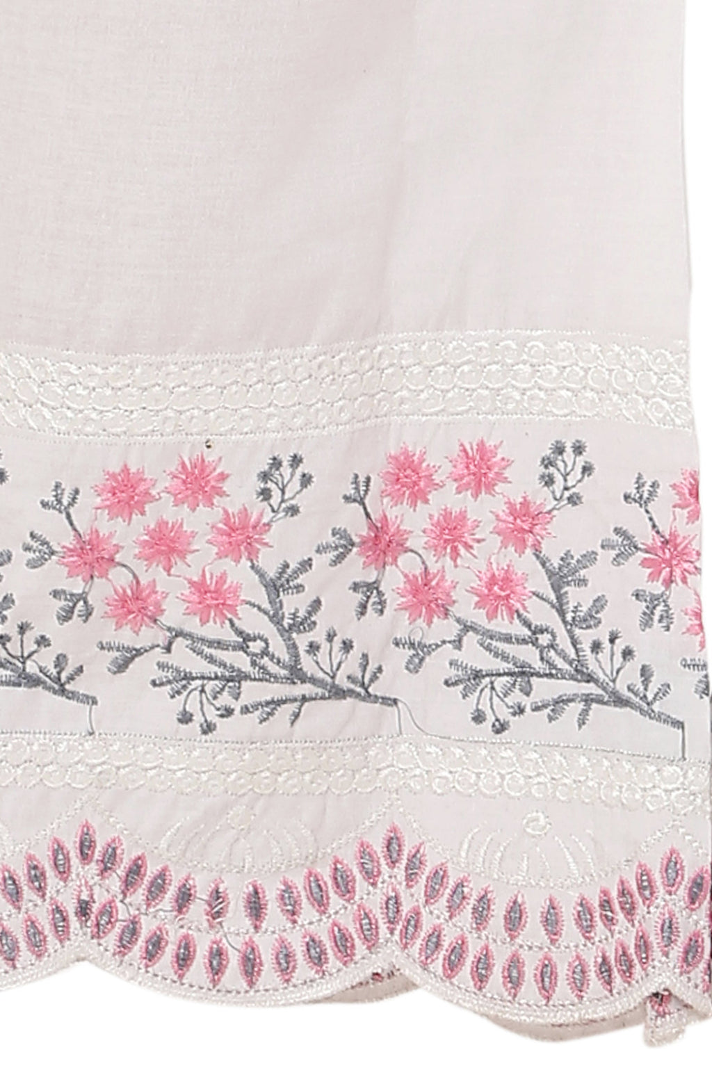 PAVONINE Rani Color Hem Half Chikankari Cotton Fabric Sharara For Women | Grocsy