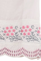PAVONINE Rani Color Hem Half Chikankari Cotton Fabric Sharara For Women | Grocsy