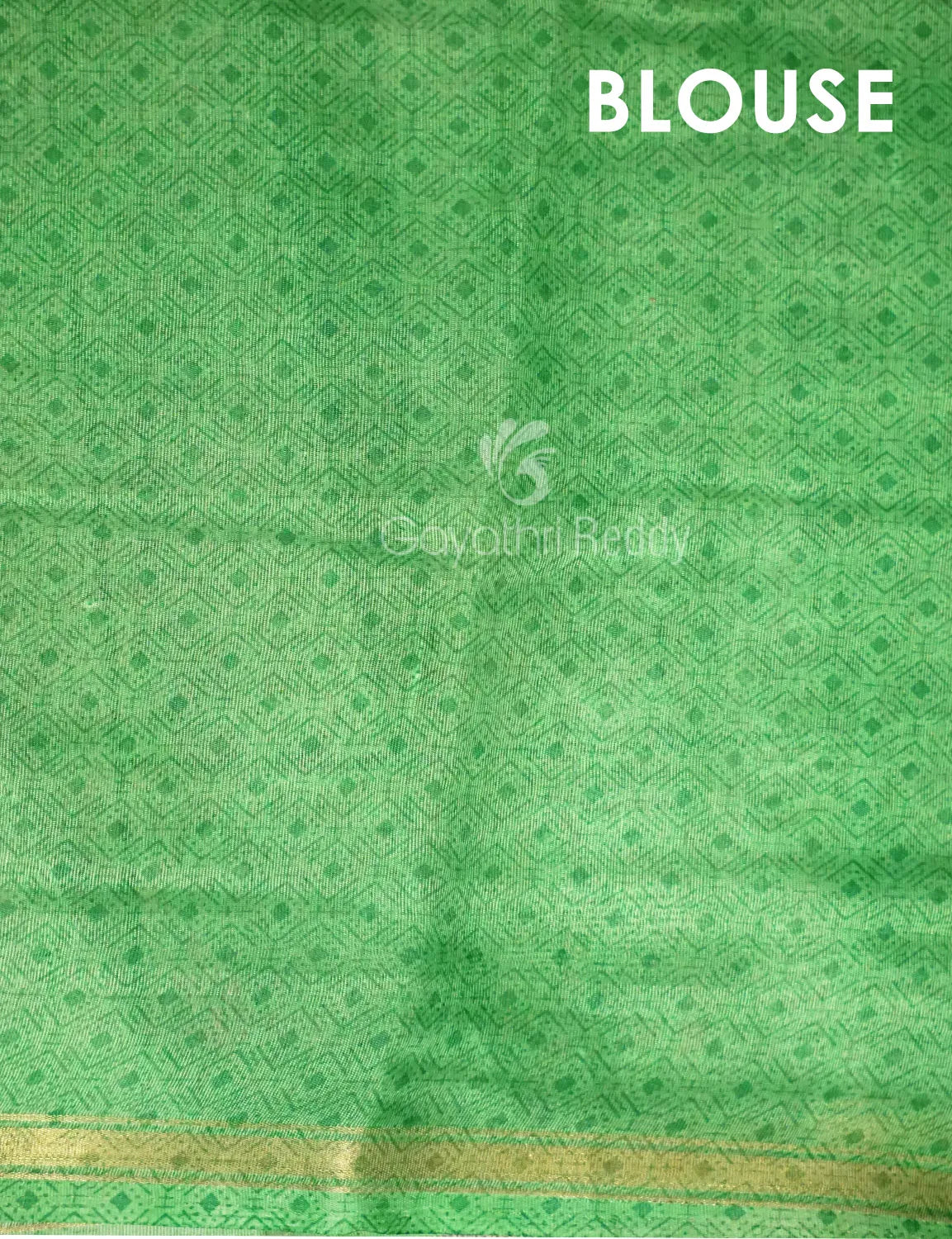 Half-White Colour With Wave Design Semi Chanderi Saree By Gayathri Reddy Designer Studio | Grocsy