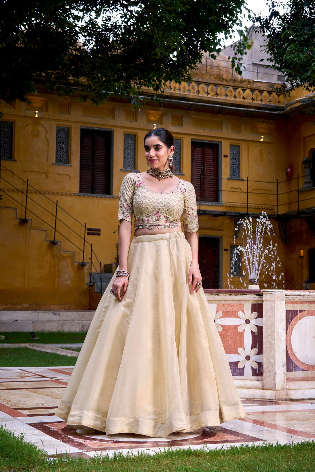 Lorenvalley Fashion Off White Raspberry Plain with Canvas and Can Can Lehenga Choli with Dupatta | Grocsy