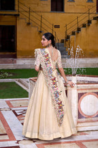 Lorenvalley Fashion Off White Raspberry Plain with Canvas and Can Can Lehenga Choli with Dupatta | Grocsy