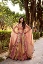 Lorenvalley Fashion Rust Carike Silk Plain Lehenga Choli with Dupatta | Grocsy
