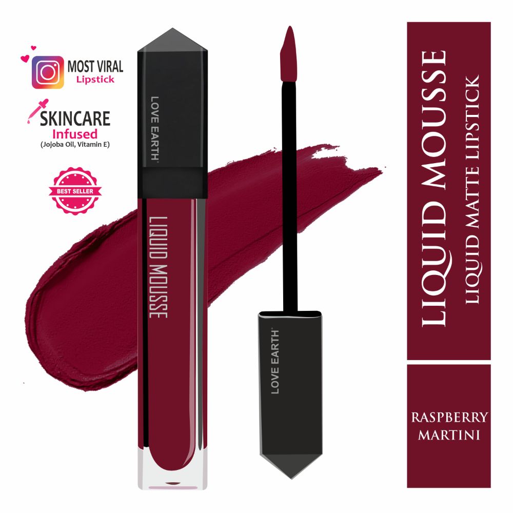 Love Earth Liquid Mousse Lipstick - Raspberry Martini | Grocsy