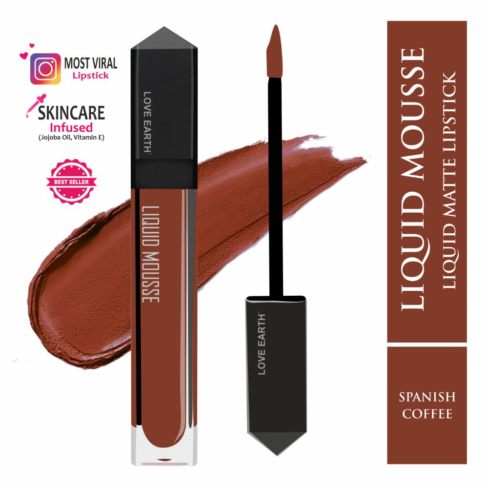 Love Earth Liquid Mousse Lipstick - Spanish Coffee | Grocsy