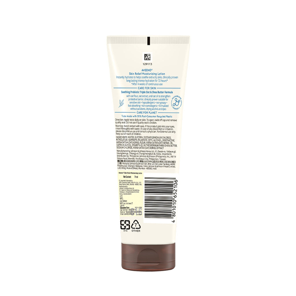 Aveeno Skin Relief Moisturising Lotion - Oat + Shea Butter Body Moisturizer For Dry & Sensitive Skin | Grocsy