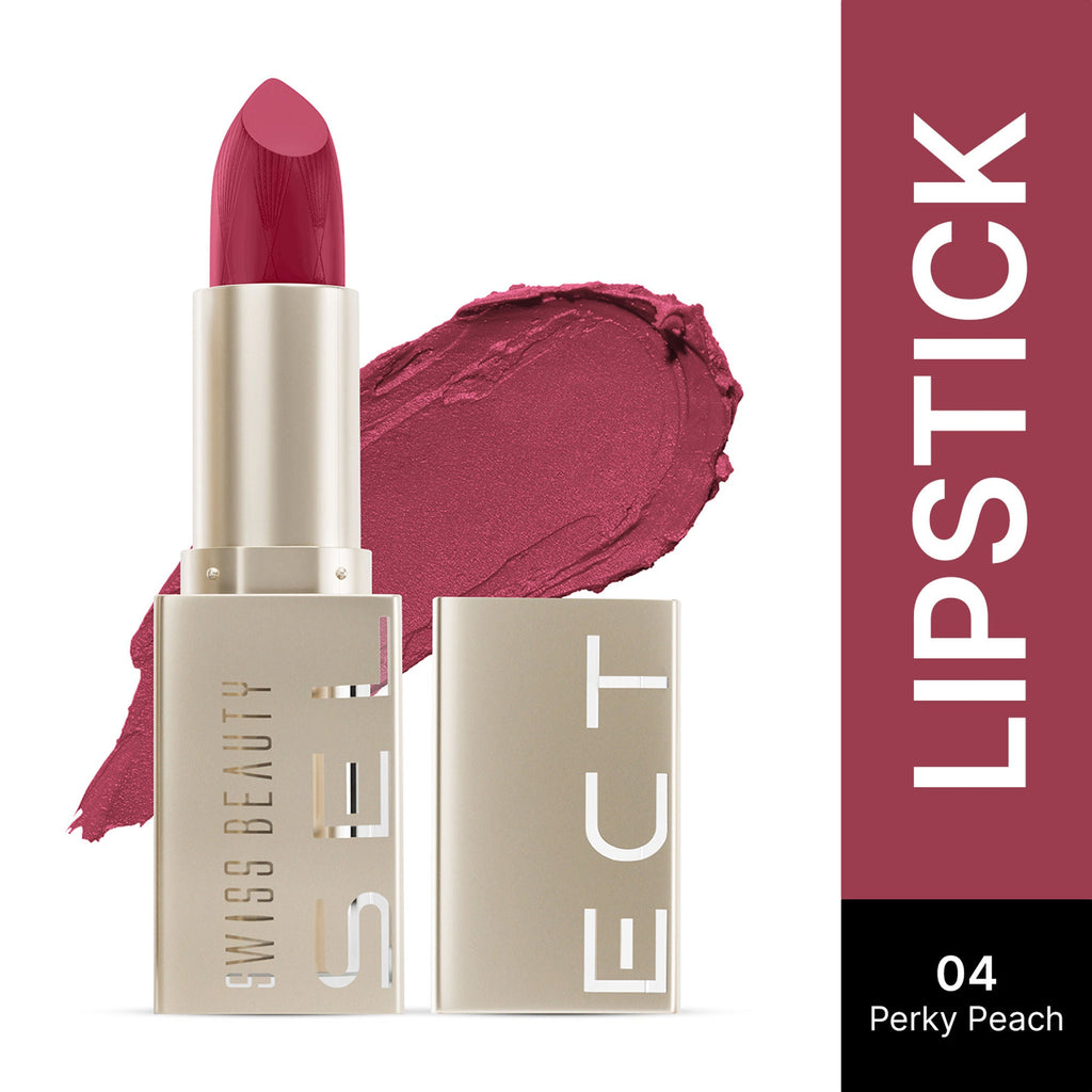 Swiss Beauty Select Creme Touch Hydrating Lipstick - 4 Perky Peach | Grocsy