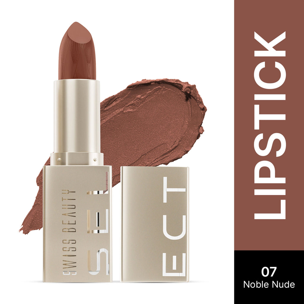 Swiss Beauty Select Creme Touch Hydrating Lipstick - 7 Noble Nude | Grocsy