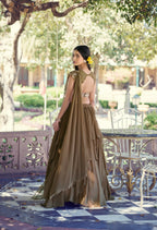 Lorenvalley Fashion Marble Fabric Plain Lehenga Sequins & Intricate Thread Work Choli With Dupatta | Grocsy