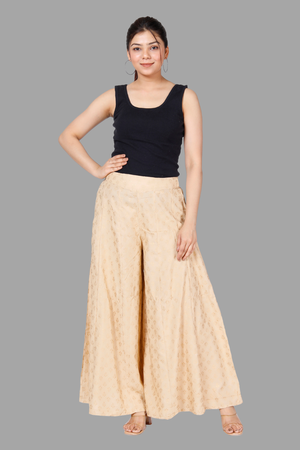 House of RP Women's Brown Rayon Printed Trousers | Grocsy