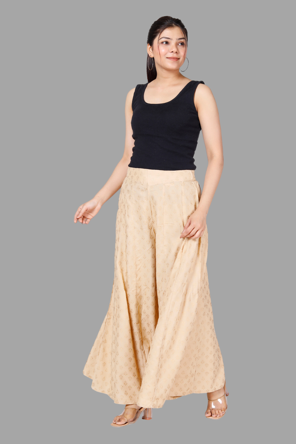 House of RP Women's Brown Rayon Printed Trousers | Grocsy