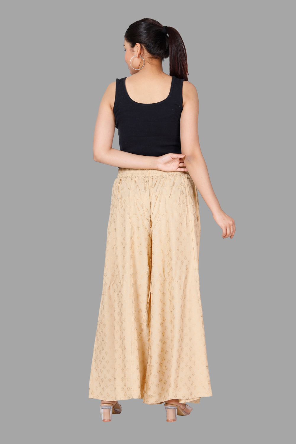 House of RP Women's Brown Rayon Printed Trousers | Grocsy