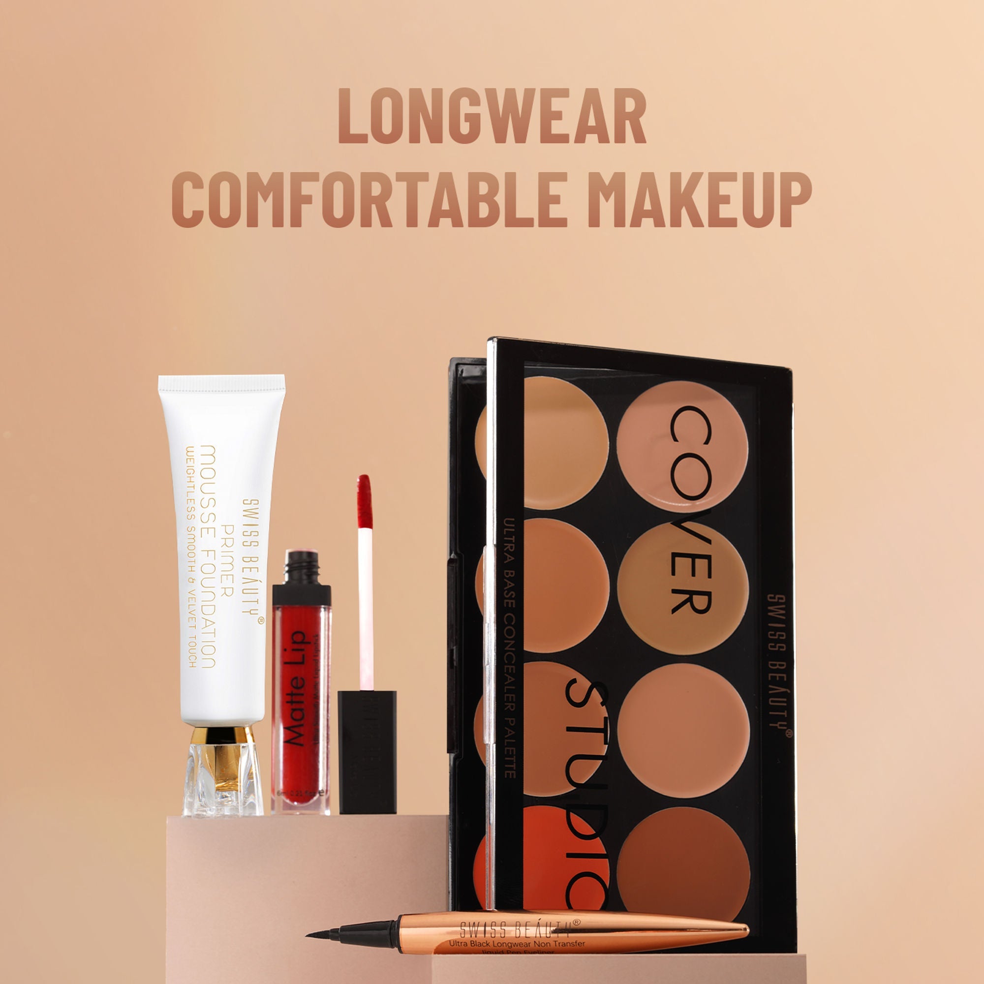 Swiss Beauty Cover Studio Ultra Base Concealer Palette - 3 | Grocsy