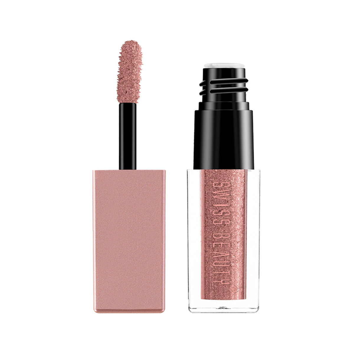 Swiss Beauty Metallic Liquid Eyeshadow - 05 Rose Gold Retro | Grocsy