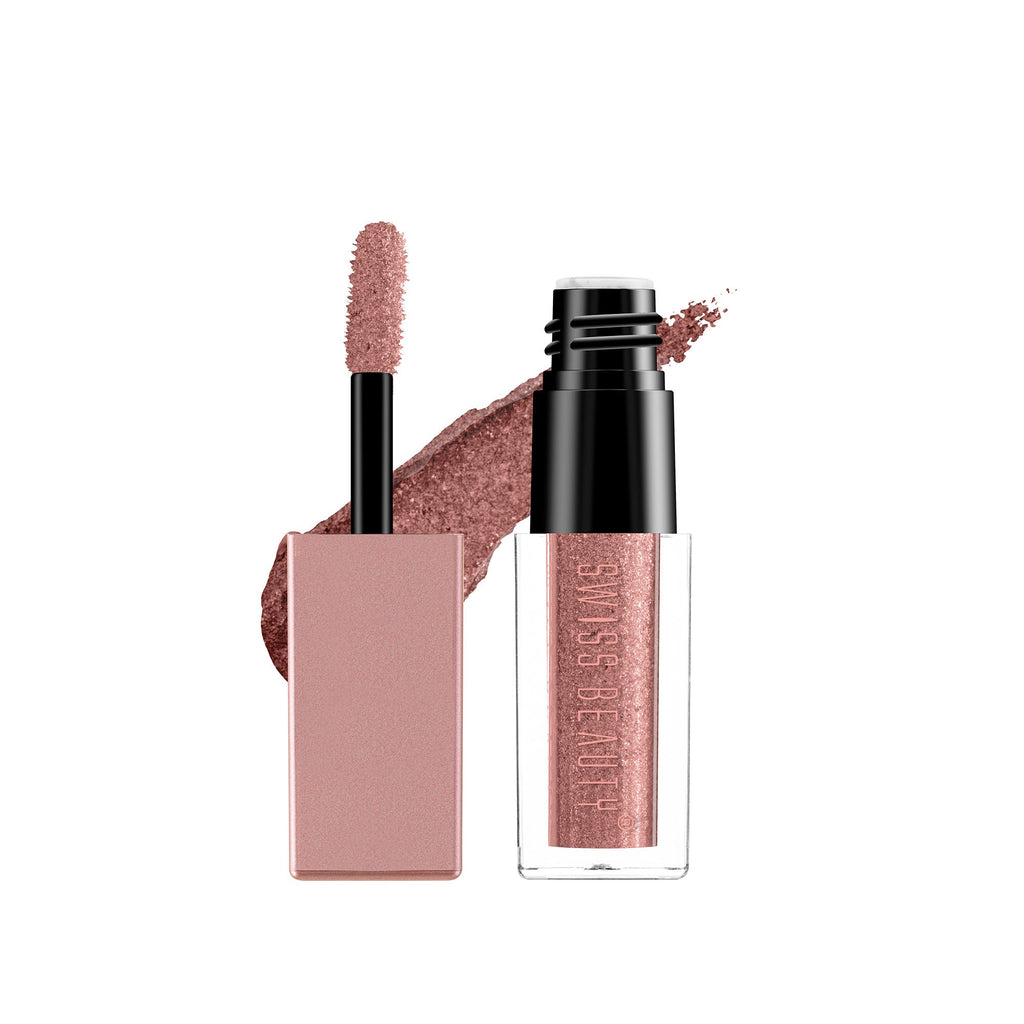 Swiss Beauty Metallic Liquid Eyeshadow - 05 Rose Gold Retro | Grocsy