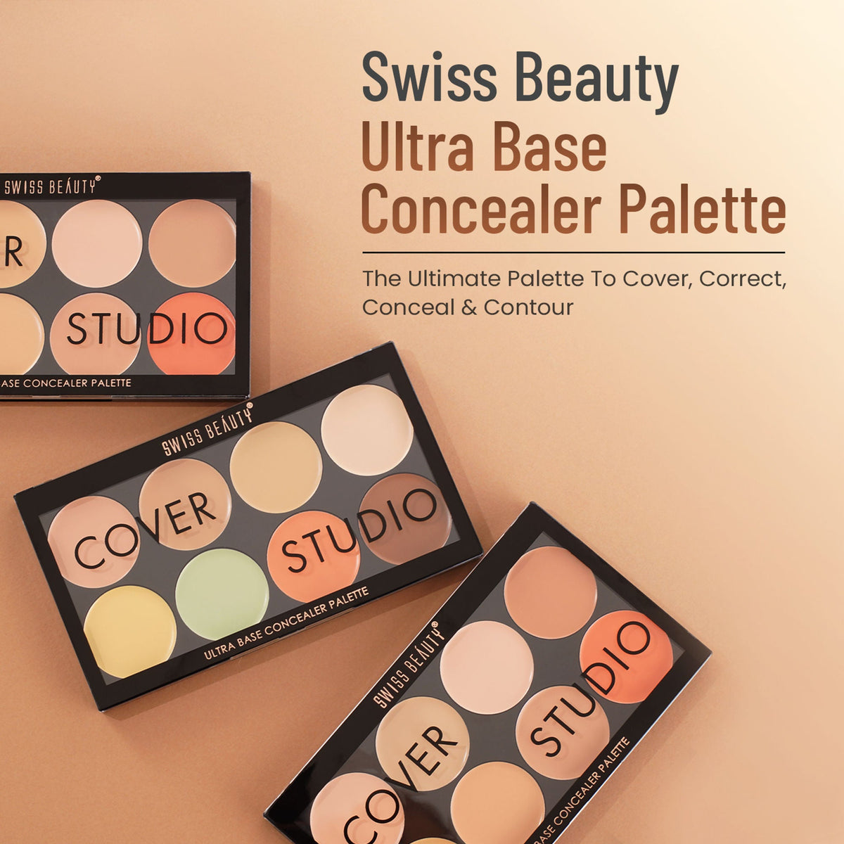 Swiss Beauty Cover Studio Ultra Base Concealer Palette - 2 | Grocsy