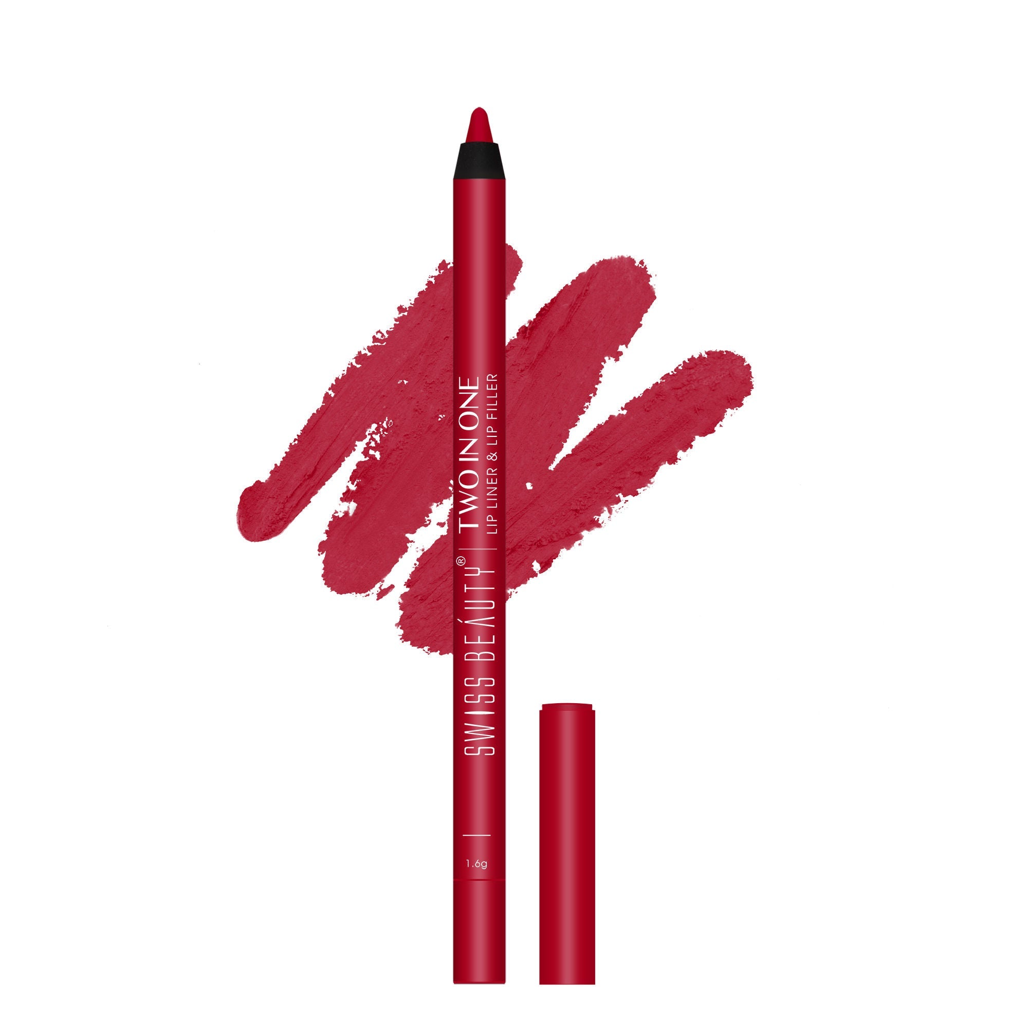 Swiss Beauty Two In One Lip Liner & Lip Filler - Clear Red | Grocsy
