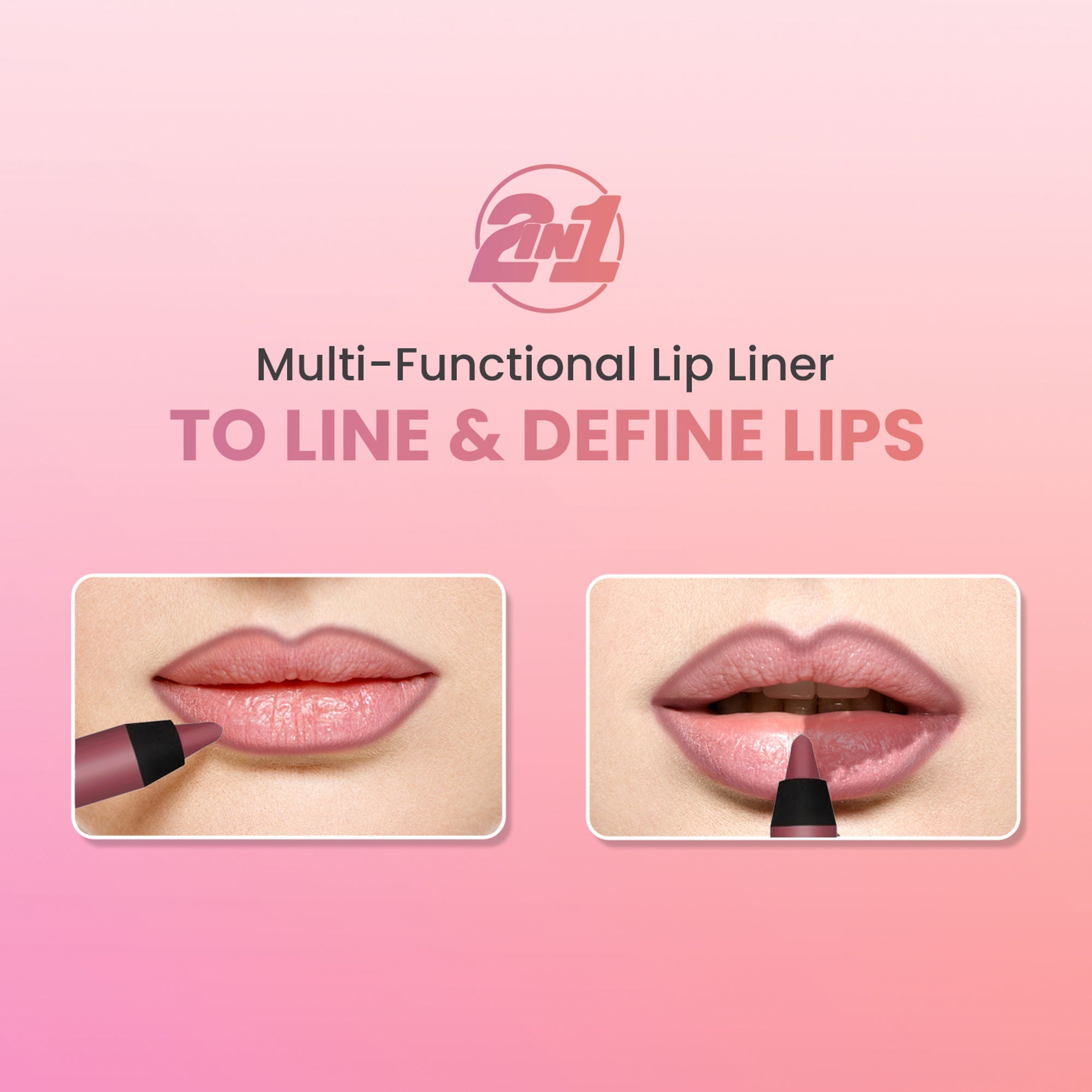 Swiss Beauty Two In One Lip Liner & Lip Filler - Clear Red | Grocsy