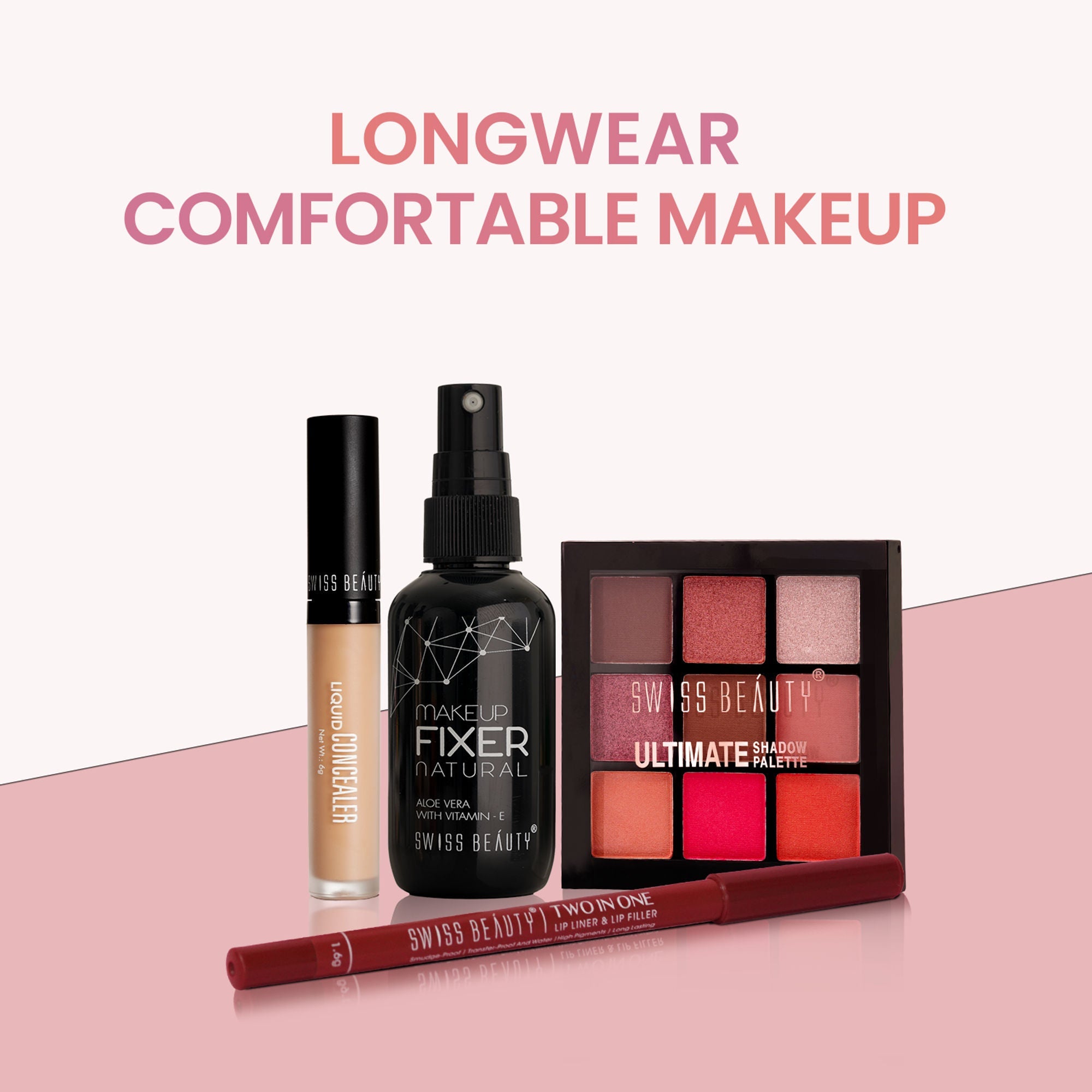 Swiss Beauty Two In One Lip Liner & Lip Filler - Clear Red | Grocsy